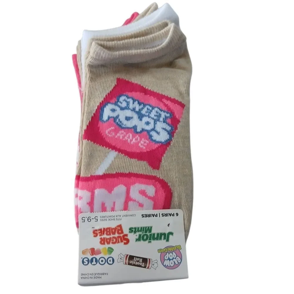 Candy-Themed Socks Set No Show Ankle